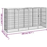  Ograda za pse s 10 panela crna 50 x 100 cm čelik obložen prahom | shoptok.hr