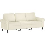 3-dijelni set sofa s jastucima krem baršunasti | shoptok.hr