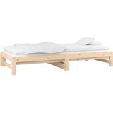  Dnevni ležaj na izvlačenje 2 x (90x190) cm od masivne borovine | shoptok.hr