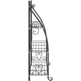 vidaXL Stojalo za rože črno 56x30x96 cm jeklo | Shoptok.si