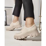 Resti Women's light beige lacquered lace-up shoes Ginara - Footwear | shoptok.hr