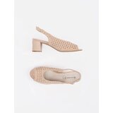 GOODIN Light beige sandals with a low heel | Shoptok.si
