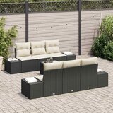  Sjedeća garnitura za vrt 8 kom. Crna i Krema poliratan 239 x 62 x 69 cm | shoptok.hr