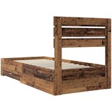  Krevetna konstrukcija Staro drvo 90 x 190 cm Konstruirano drvo Smeđa 196 x 93 x 100 cm | Shoptok.si