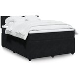 vidaXL Krevet s oprugama i madracem crni 140 x 190 cm baršunasti | shoptok.hr