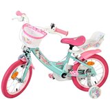 Volare Unicorn Children's Bicycle - Girls - 14 inch - Green - Two Hand Brakes | shoptok.hr