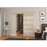 ADRK Furniture Drsna medsobna vrata Milou 96 - sonoma hrast/bela | Shoptok.si