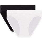 DIM SEAMLESS MAXI BRIEF 2x - Women's Seamless Panties 2 pcs - Black - White | shoptok.hr
