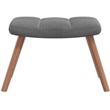  Stolica za ljuljanje s osloncem za noge tamnosiva baršunasta | shoptok.hr