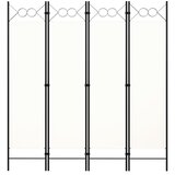 Sobna pregrada s 4 panela bijela 160 x 180 cm | shoptok.hr