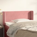  Uzglavlje s ušima ružičasto 93x16x78/88 cm baršunasto | shoptok.hr