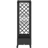  Povišeni krevet s mrežom i krovom Crna 207 x 40 x 129 cm PP | shoptok.hr