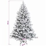  Umjetno božićno drvce s nogom 210 cm 300 LED lampica - Zelena i bijela 210 cm s LED svjetlima | shoptok.hr