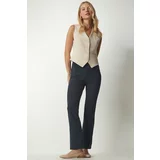 Happiness İstanbul Women's Navy Blue Striped Casual Pants