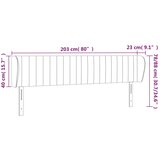  Uzglavlje s ušima tamnosmeđe 203x23x78/88 cm od tkanine | shoptok.hr