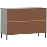 vidaXL Komoda s metalnim nogama siva 113x40x77 cm masivno drvo OSLO | shoptok.hr