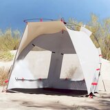 vidaXL Šotor za plažo za 2 osebi siv za hitro postavitev vodoodporen Cene