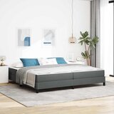 vidaXL Postelja z vzmetnico Drugo Temno siva 200 x 200 cm blago | Shoptok.si