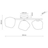 Brilagi plafonski luster vulcano 3xG9/8W/230V zlatna/zadimljeno bež | Eponuda.com