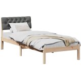  Okvir kreveta smeđe i tamnosivo 80 x 200 cm Masivna borovina | shoptok.hr