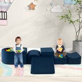 Igrače in hobi > Notranja igrala > Igralnica 5-delni komplet ogromnih penastih gradnikov (žogice niso priložene), roza/siva/bež | Shoptok.si