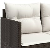  5-dijelni set vrtnih sofa s jastucima poliratan smeđi | shoptok.hr