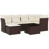  7-dijelni set vrtnih sofa od poliratana s jastucima smeđi | shoptok.hr