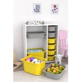 Hanah home višenamenska polica zen 2D2K6U white grey yellow | ePonuda.com