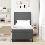  s opruga kutije Tamno siva 200 x 100 cm tkanina | shoptok.hr