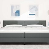 vidaXL vzglavje Komplet 2 Temno sivo Les in tekstil 200 x 7 x 78 cm | Shoptok.si