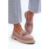 S. BARSKI Women's Suede Loafers with Flat Heels and Decorative D&A | Shoptok.si