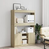  Visoka komoda hrasta sonome 92x33x140 cm od konstruiranog drva | shoptok.hr