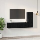  Set TV komoda 3 kom. Crni hrast Konstruirano drvo Crna 60 x 30 x 30 cm | Shoptok.si