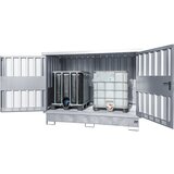 eurokraft pro Jekleno odlagališče za nevarne snovi, za cisterne IBC/KTC 2 x 1000 l, VxŠxG 2180 x 2835 x 1595 mm | Shoptok.si