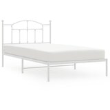  Metalni okvir za krevet s uzglavljem bijeli 107x203 cm | shoptok.hr