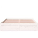  Okvir za krevet od masivnog drva bijeli 120 x 200 cm | shoptok.hr