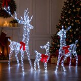  Božićna LED obitelj sobova 700 LED lampica Hladno bijela | shoptok.hr