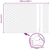  Hexagonalna Ograda Siva 0.6x50 m Čelik | shoptok.hr