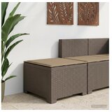 vidaXL Fotelja za jedan s Jastukom Izgled Ratan PP Svjetlosiva - Svjetlosiva Sofa s taupe jastučićem | shoptok.hr