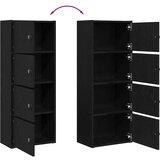 vidaXL Regal za knjige crni hrasta 40x24x102 cm od konstruiranog drva | shoptok.hr