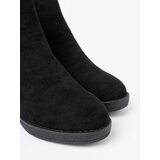 Shelvt Black suede ankle boots with elastic insert | Shoptok.si