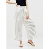 Noisy May Cream Striped Trousers Fleur - Women