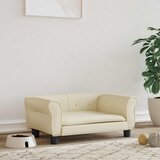  Krevet za pse krem 70 x 45 x 30 cm od umjetne kože | shoptok.hr