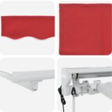  Skrovita tenda Crvena 400x200 cm Poliester i aluminij i tkanina | shoptok.hr