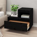  Noćni ormarići 2 kom Crno 60x34x51 cm od masivne borovine | shoptok.hr