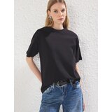 Trendyol Ženska majica TWOSS24TS00272, Crna Cene