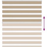 vidaXL Zebra senčilo peščeno rjava 125x150 cm tkanina širina 120,9 cm | Shoptok.si