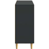  Strani šal Črna 89 x 34,5 x 80 cm Inženirski les, (5000233724) | Shoptok.si