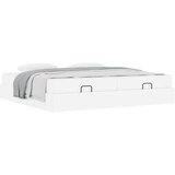 vidaXL Krevetna konstrukcija Čista bijela 200 x 200 cm Umjetna koža | shoptok.hr