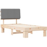  Krevetni okvir s tapiciranim uzglavljem Svijetlo siva | shoptok.hr